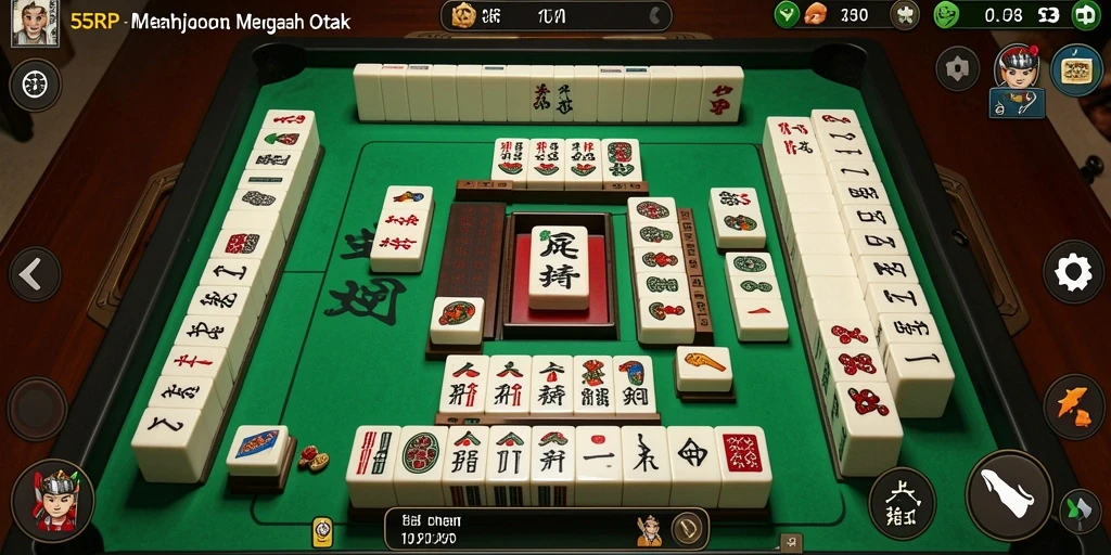 Tampilan menarik dari gameplay Mahjong di 55RP.