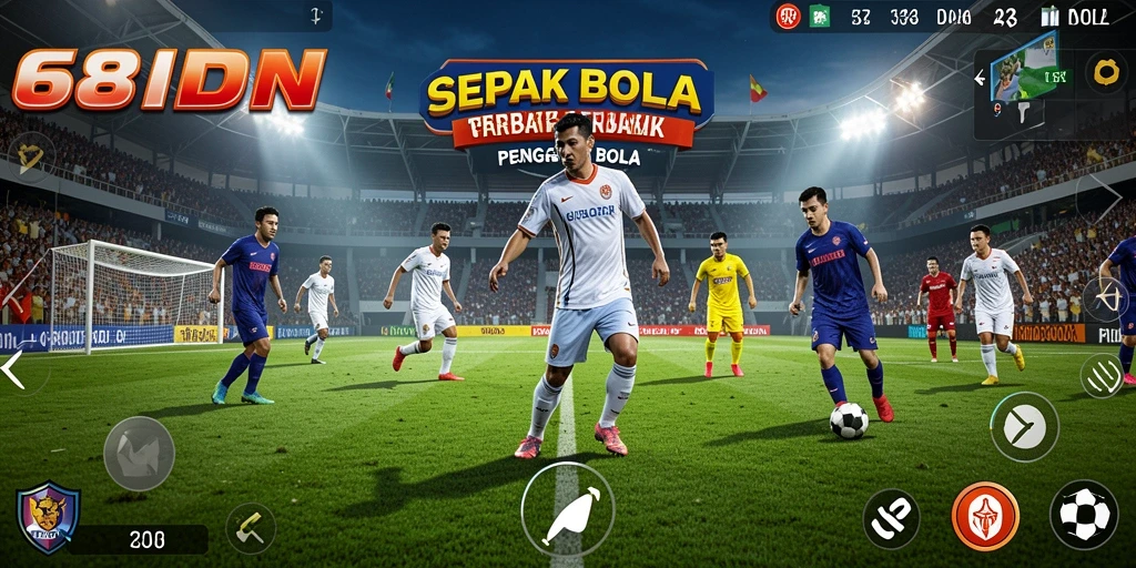 Tampilan menarik gameplay sepak bola di 68IDN.