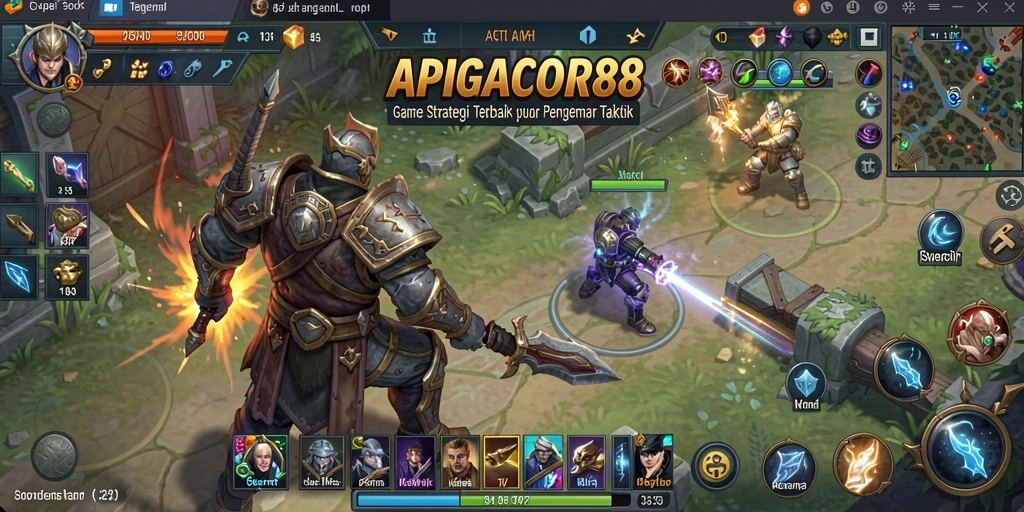 Tampilan strategi mendebarkan dalam APIGACOR88.
