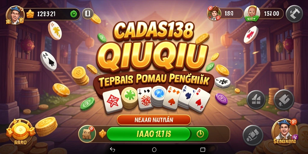 Tampilan utama permainan QiuQiu yang menarik dan interaktif.