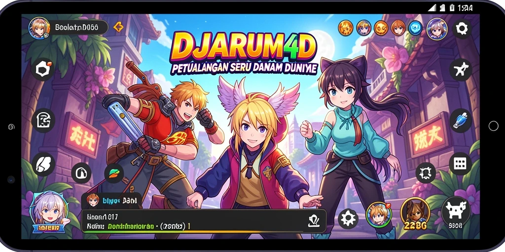 Screenshot gameplay DJARUM4D menampilkan aksi seru karakter Anime.
