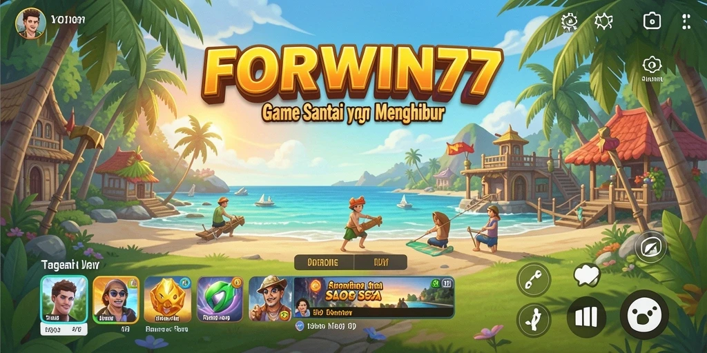 Screenshot FORWIN77 menampilkan gameplay santai yang menghibur dan grafis menarik.