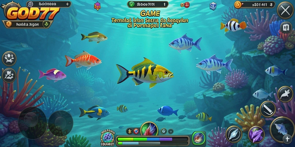 Screenshot GOD77 menampilkan aksi menembak ikan yang menegangkan.
