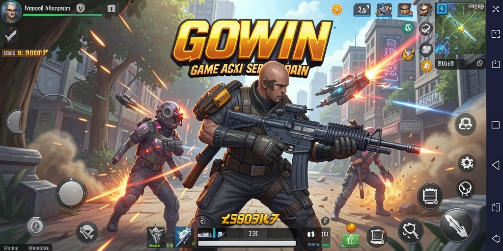 Screenshot gameplay seru dalam GOWIN dengan aksi mendebarkan.
