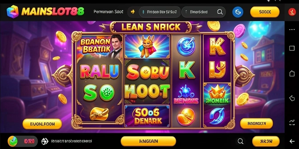 Screenshot gameplay MAINSLOT88 menampilkan mesin slot dengan animasi yang menarik.