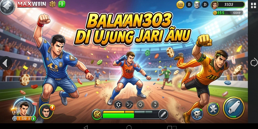 Screenshot gameplay <strong>MAXWIN303</strong> menampilkan aksi balapan yang mendebarkan.