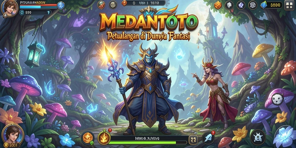 Tangkapan layar utama MEDANTOTO menunjukkan aksi petualangan seru di dunia fantasi.