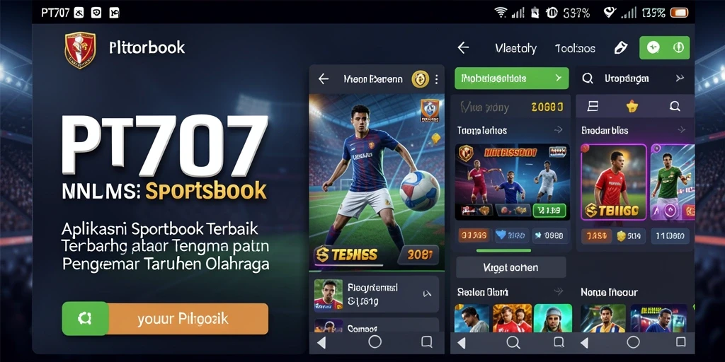 Tampilan utama PT707 menampilkan opsi taruhan olahraga yang beragam.