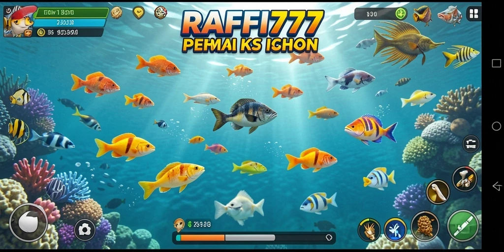 Screenshot gameplay RAFFI777 menampilkan aksi menembak ikan yang seru.