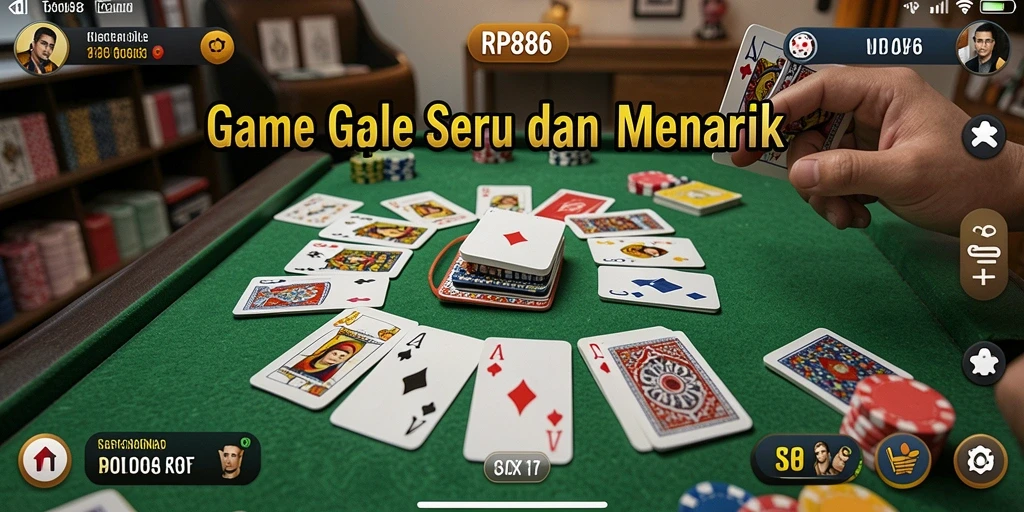 Tampilan menarik dari gameplay Gaple di RP886.
