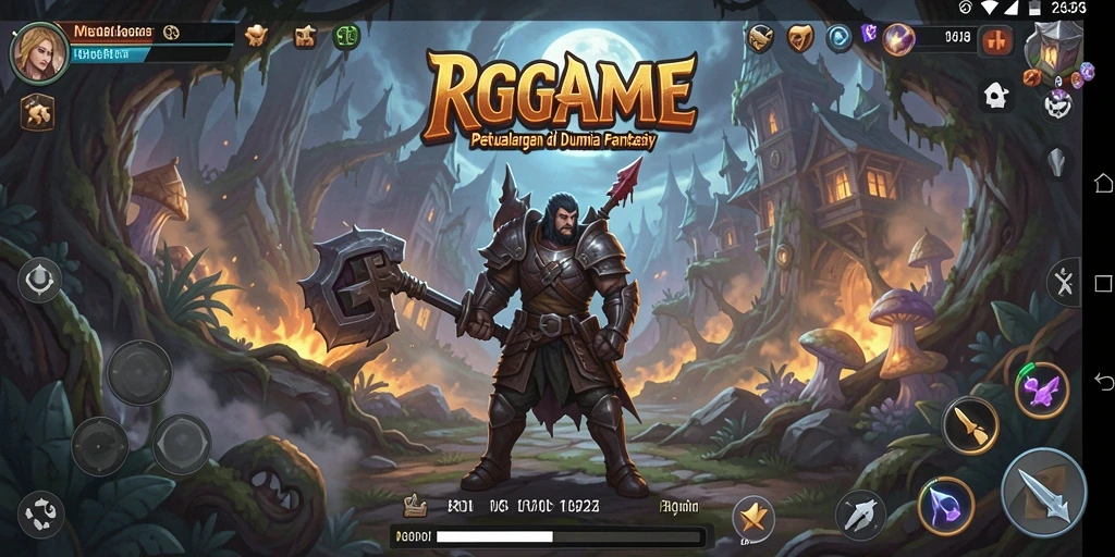 Tangkapan layar RPGAME menampilkan aksi mendebarkan dalam petualangan fantasi.