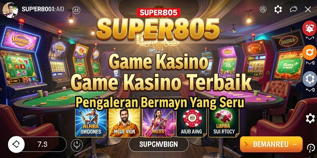 Gameplay seru dan menarik di aplikasi Kasino SUPER805.