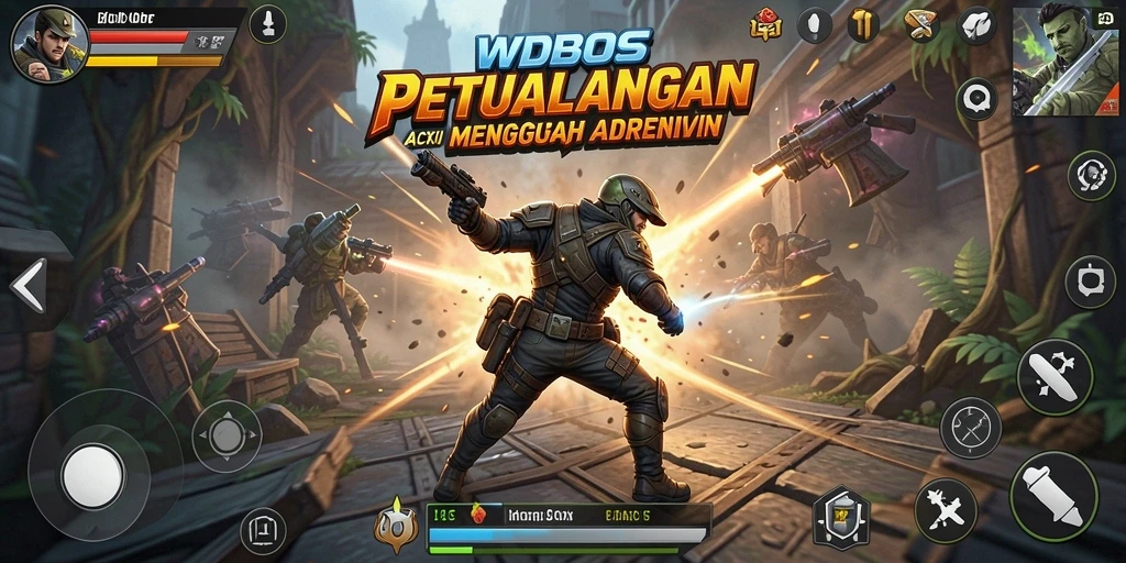 Screenshot WDBOS menampilkan aksi mendebarkan dalam permainan.
